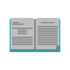 Book icon. School education supply and object theme. Isolated design. Vector illustration