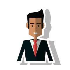 Businessman avatar icon. Businesspeople management and corporate theme. Isolated design. Vector illustration