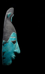 blue ceramic mask profile