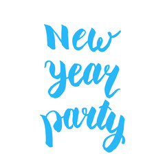 New Year Party. Holidays hand lettering.