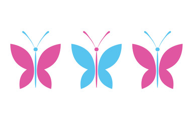 Simple colorful butterflies