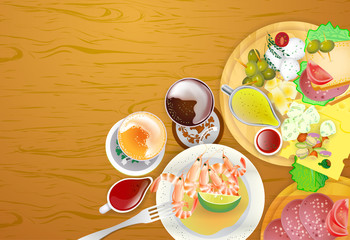 poster to beer festival with sauces, snacks: a cheese plate, sal