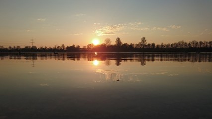 Fototapeta premium Sonnenuntergang am See