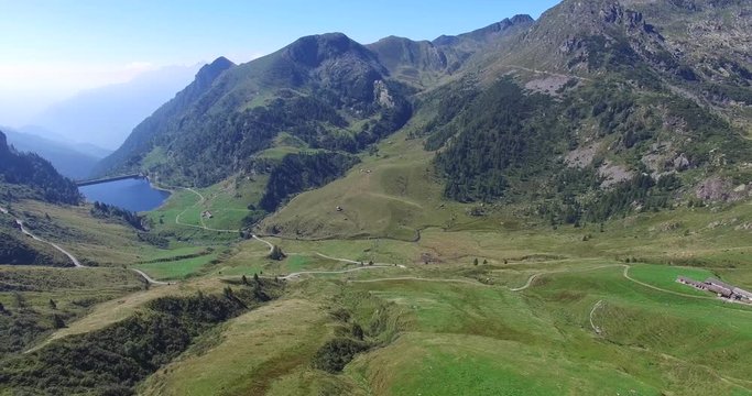 Val Brembana - Veduta aerea su vallata