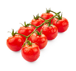 Tomatoes with drops of water