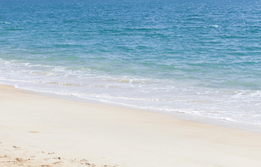 beautiful sand beach and tropical sea.
