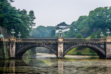 Fototapeta na wymiar Imperial Palace & Nijubashi Bridge, Tokyo