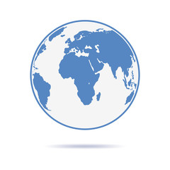 Planet Earth icon. Vector illustration.