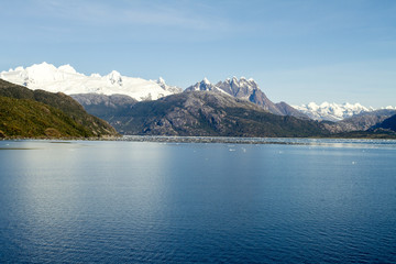Fototapeta na wymiar Chilean Fjords And Sarmiento Channel