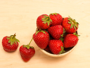 strawberries on the table
