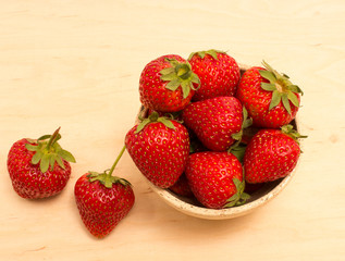 strawberries on the table