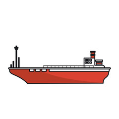 cargo ship icon. sea transportation nautical and marine theme. Isolated design. Vector illustration