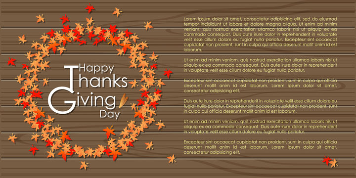 Abstract of Happy Thanksgiving Day. Vector background. Illustration, EPS 10.