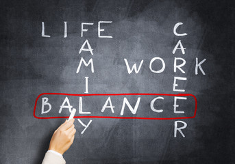 Fototapeta premium Woman draw crossword