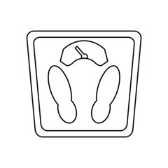 Scale icon. Weight lifestyle and measure theme. Isolated design. Vector illustration