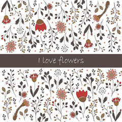 Seamless vector floral pattern