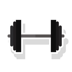 Weight icon. Fitness gym sport and bodybuilding theme. Isolated design. Vector illustration