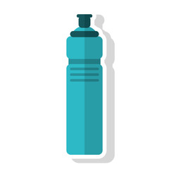 Water bottle icon. Fitness gym sport and bodybuilding theme. Isolated design. Vector illustration