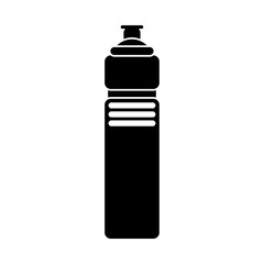 Water bottle icon. Fitness gym sport and bodybuilding theme. Isolated design. Vector illustration