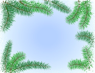 Fototapeta na wymiar winter and christmas background with frozen pattern christma