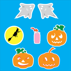Vector Set of Halloween stickers