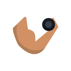 Weight lifting icon. Fitness gym sport and bodybuilding theme. Isolated design. Vector illustration