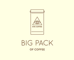 Vector Coffee Accessories Icon with Letter Sign can be used as L