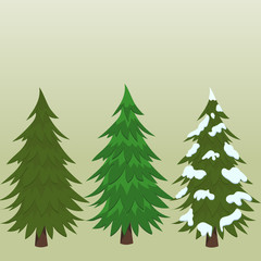 Christmas tree, vector illustration