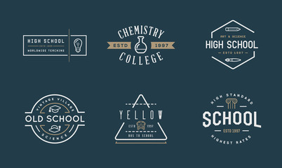 Set of Vector School or College Identity Elements can be used as