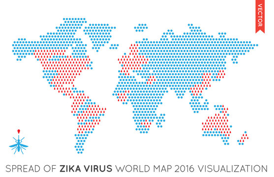 Vector Flat World Map Infographic. Map of the World.