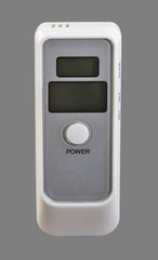 breath alcohol tester isolated on gray background