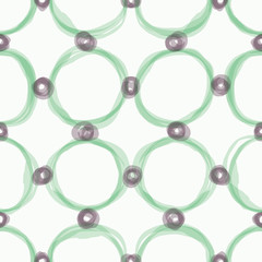 Watercolor sloppy circles seamless pattern