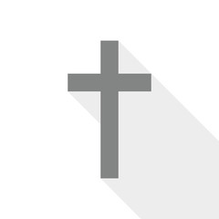 Christian cross icon. Vector illustration