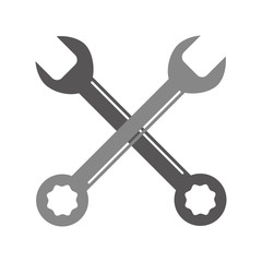 Wrench icon. Tool instrument and repair theme. Isolated design. Vector illustration