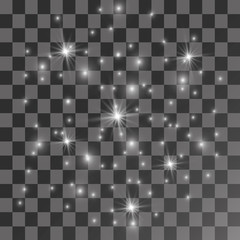 Glow light effect. sun Star burst with sparkles. Vector illustration