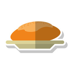 Bread icon. Bakery food product and menu theme. Isolated design. Vector illustration