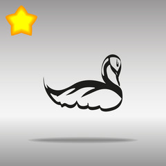 Obraz premium black swan Icon button logo symbol concept high quality
