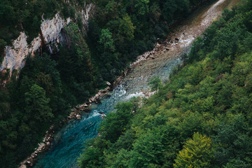 Fototapeta na wymiar Tara river canyon at summertime, nature landscape. Montenegro