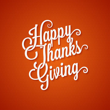 thanksgiving day vintage lettering background