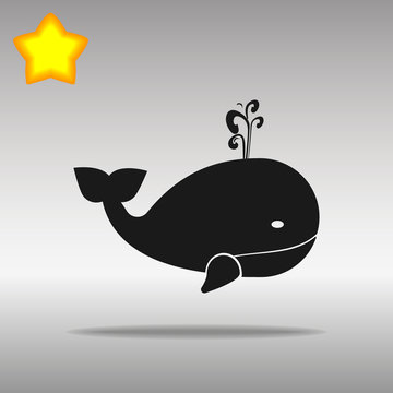 black whale Icon button logo symbol concept high quality