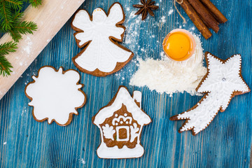 Abstract Christmas and New Year Background with Old Vintage Wood