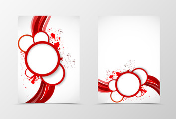 Front and back dynamic wave flyer template design