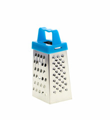 Metal grater with handle isolated on white background