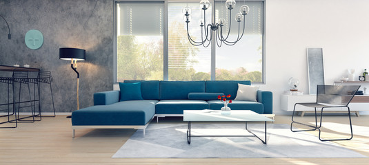 Modern interior, Apartment, living room