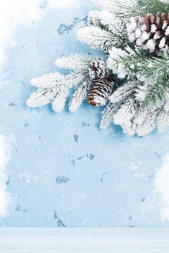 Christmas background with fir tree