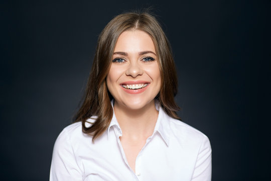 Business Woman Close Up Face Portrait.