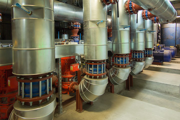 several water pumps with electric motors