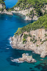Obraz premium aerial view of the Greece coast line