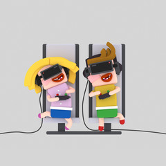 Children navigating the virtual world.

3d Illustration.

Custom 3d illustration / design : Can't find what you are looking for? contact me! I can create exactly what you need.