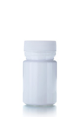 Cosmetic bottle isolated on a white background